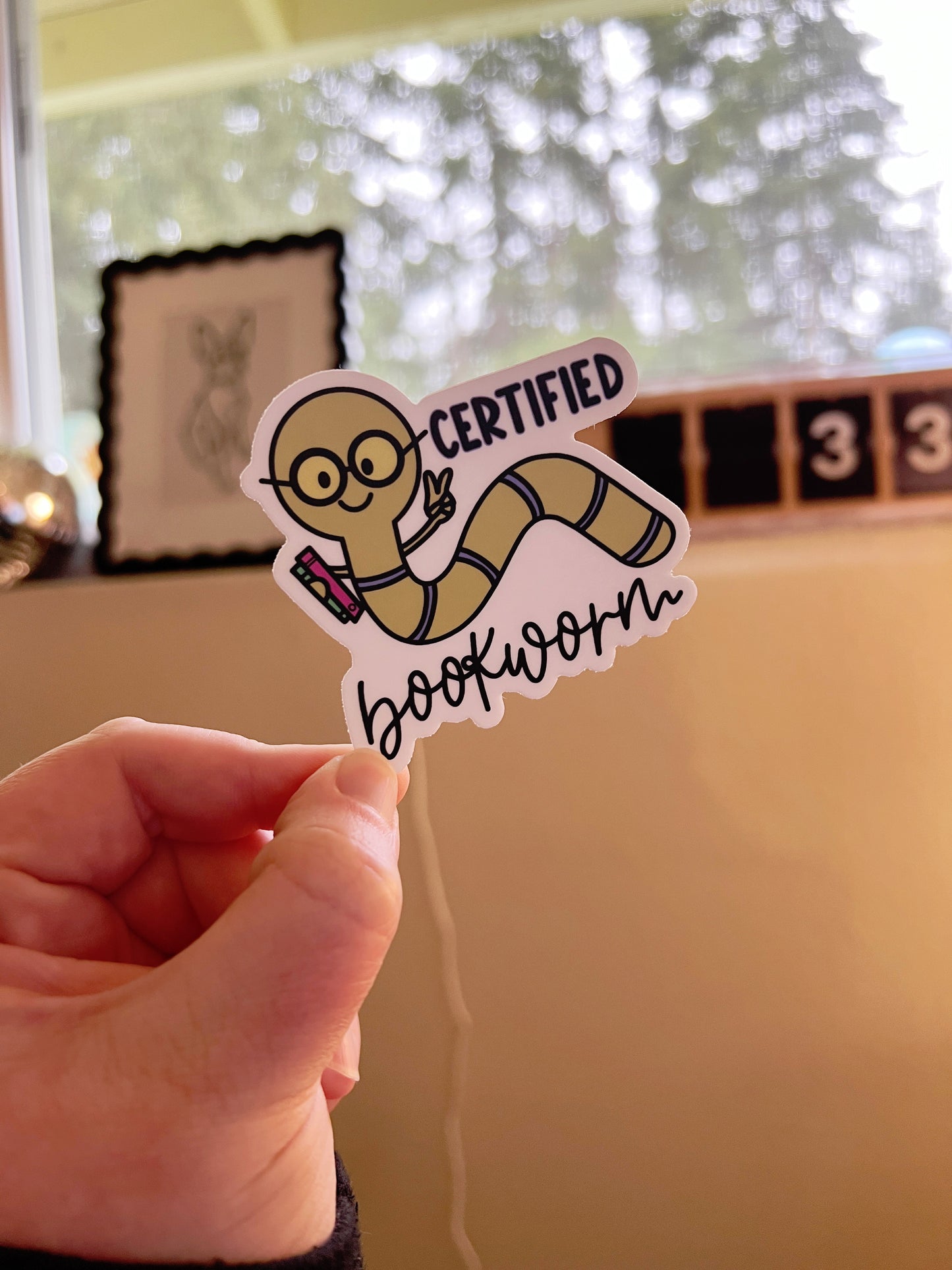Certified Bookworm Sticker