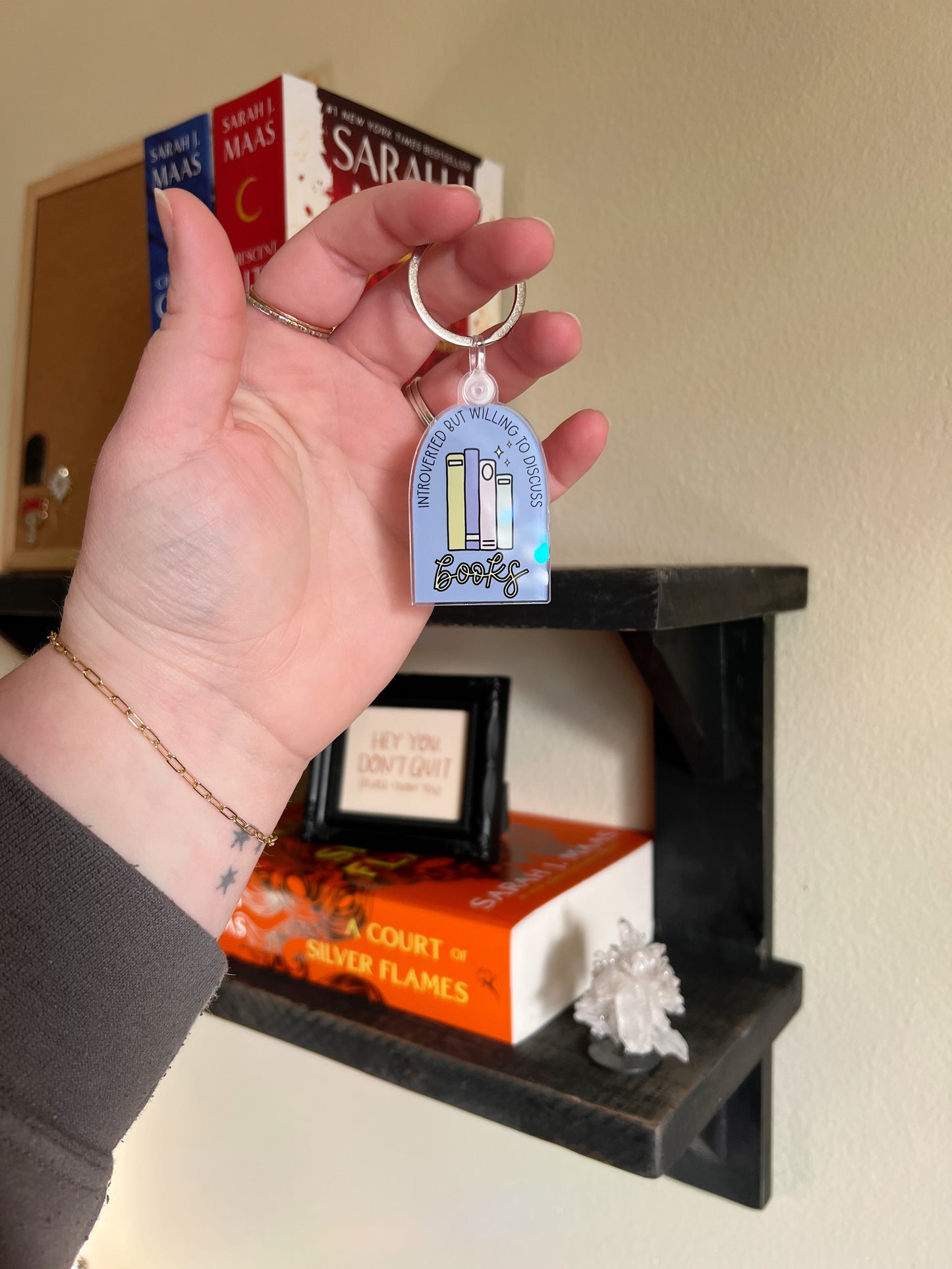 Introverted But Willing To Discuss Books Keychain