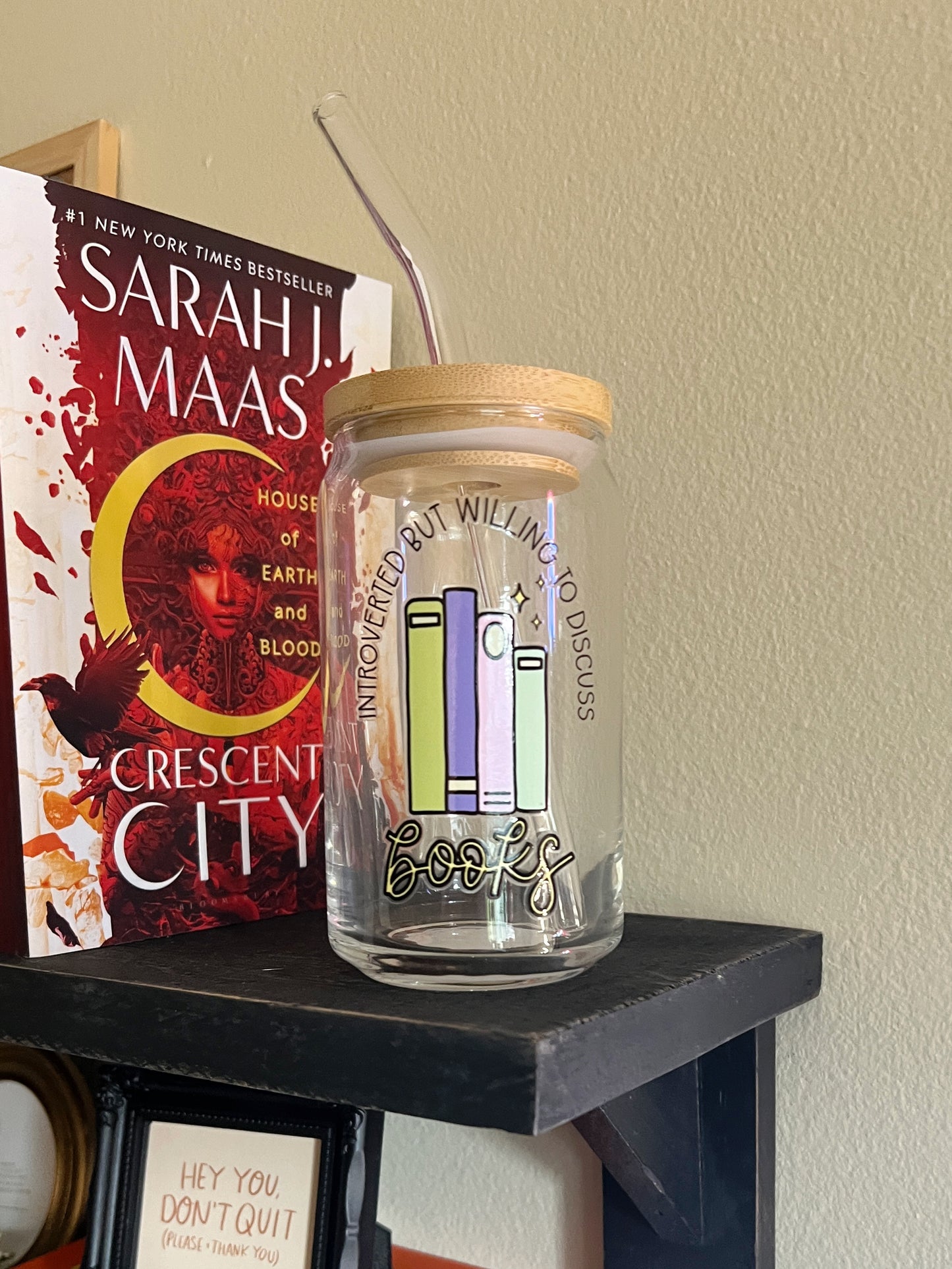 Introverted But Willing To Discuss Books Glass Can Cup
