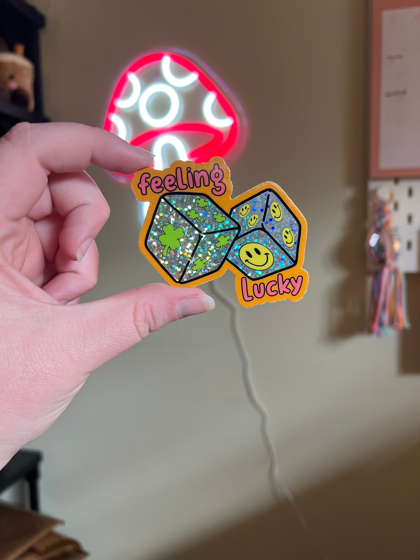 Feeling Lucky Glitter Sticker