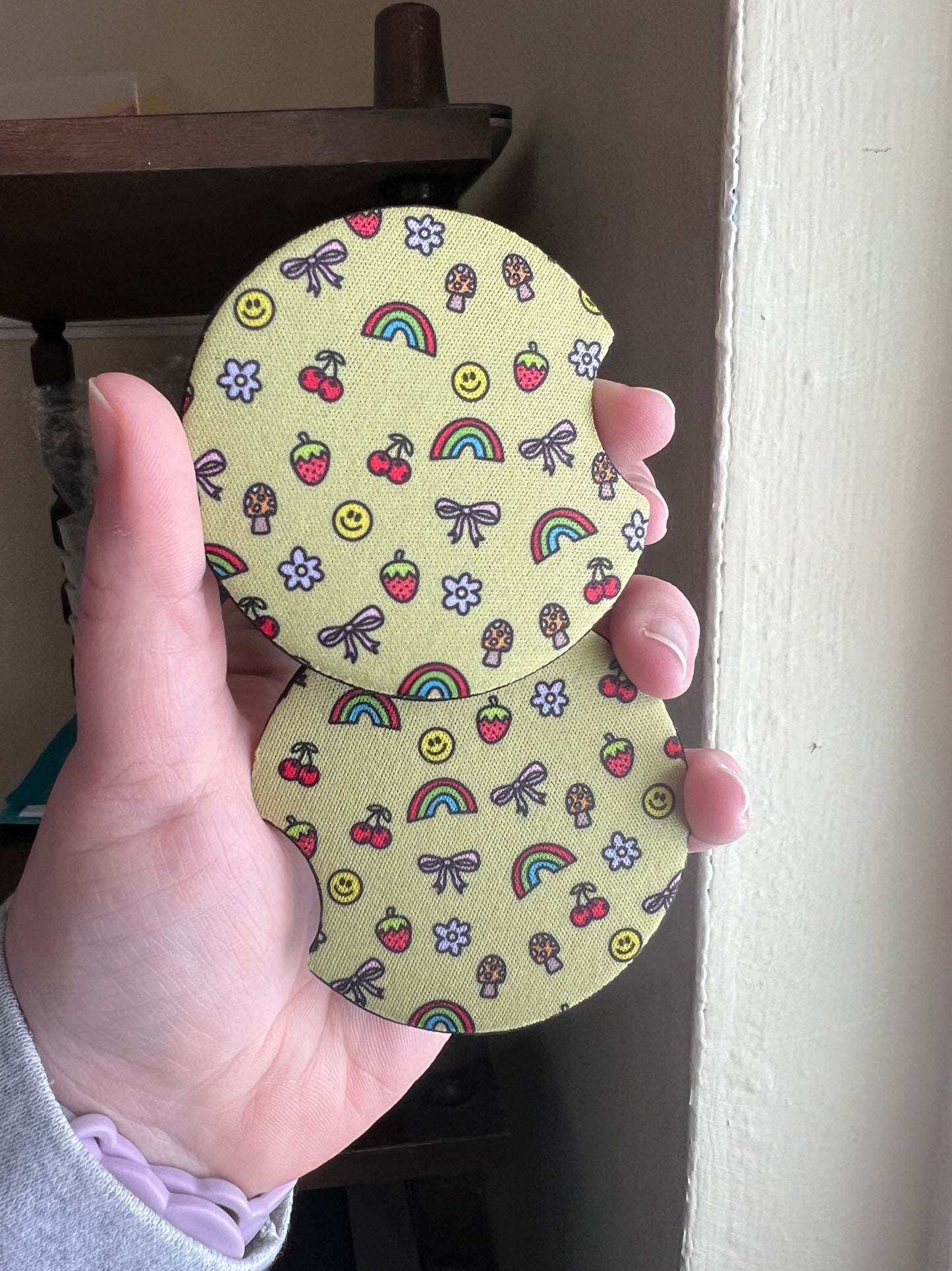 Cutie Icons In Green Car Coasters