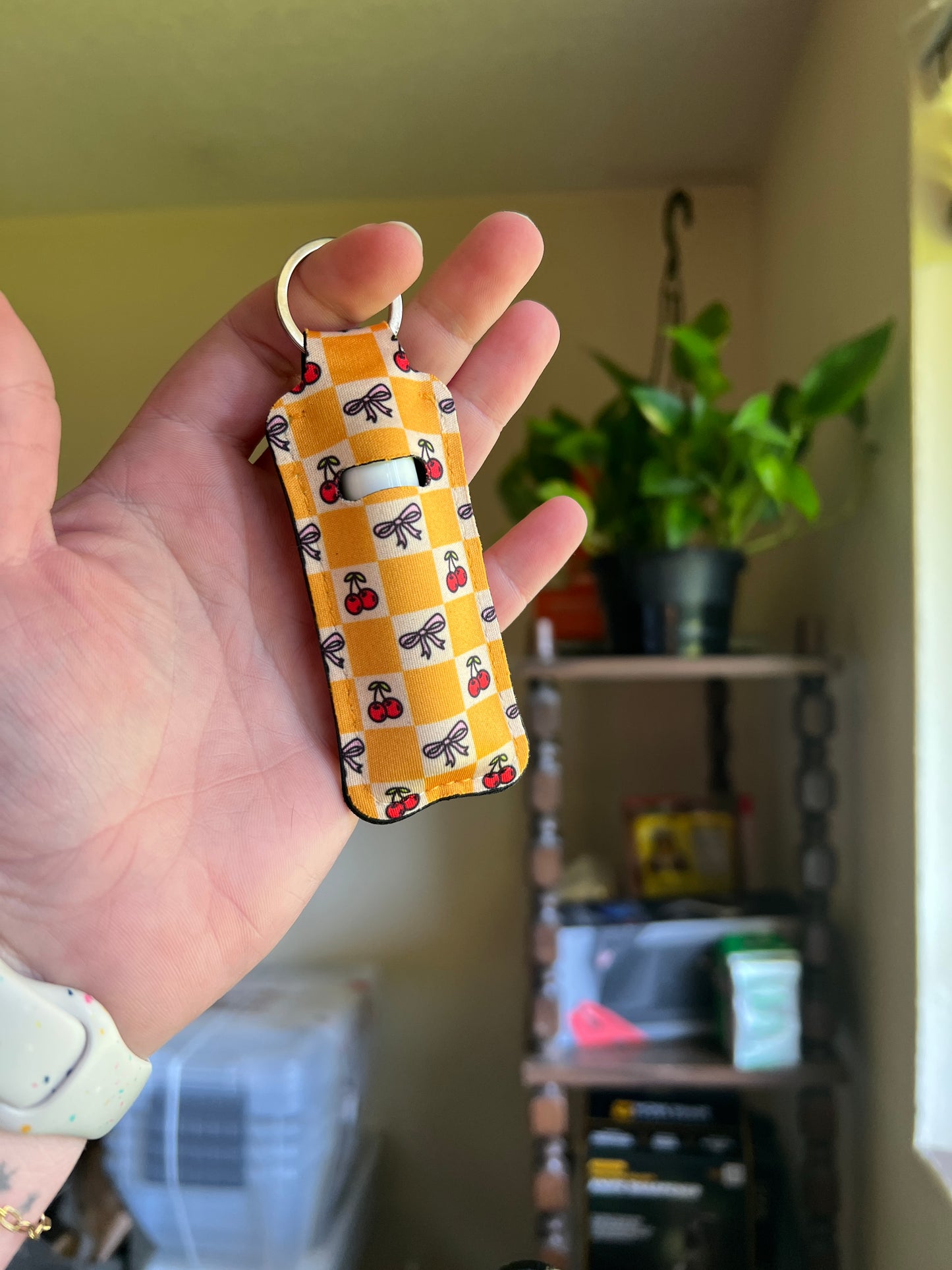 Cherries & Bows Chapstick Keeper