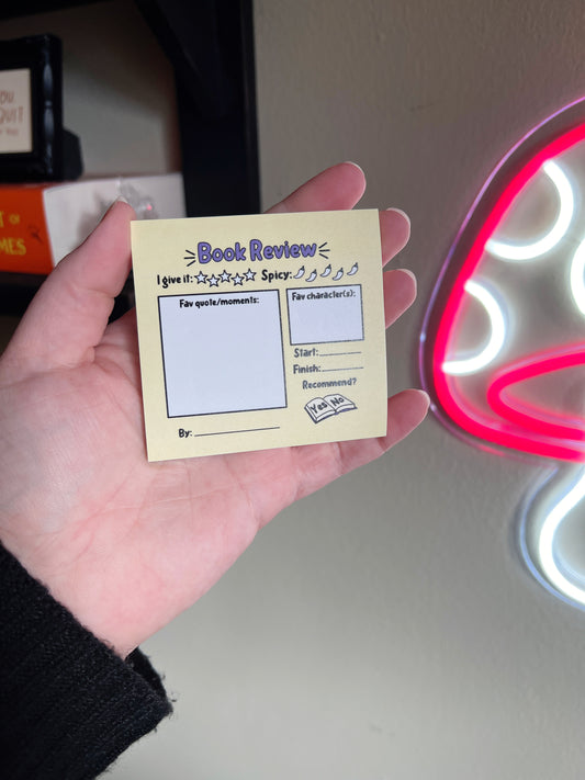 Book Review Sticky Notes