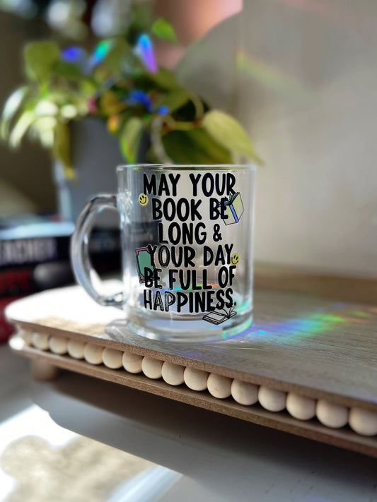 Book Be Long Glass Mug