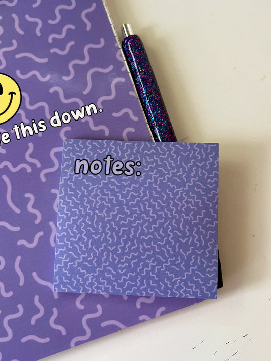 Purple Confetti Sticky Notes