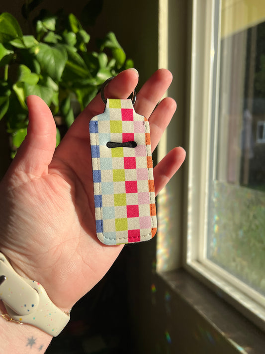 Pastel Checkers Chapstick Keeper