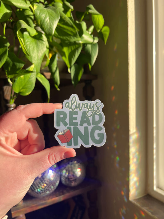 Always Reading Sticker