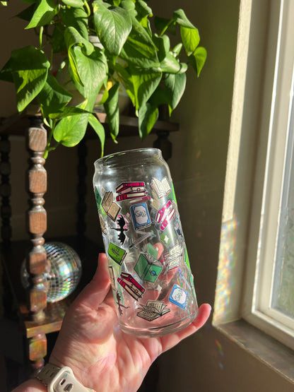 Bright Books And Dragons Glass Can Cup