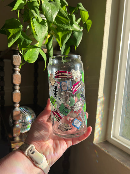 Bright Books And Dragons Glass Can Cup