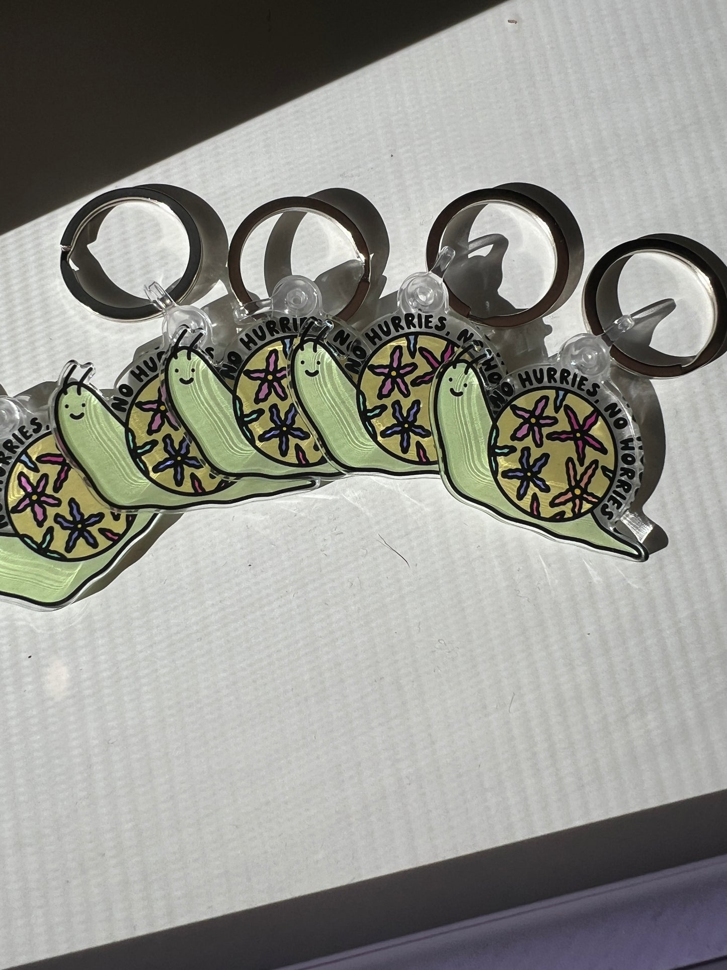 No Hurries Harold The Snail Keychain