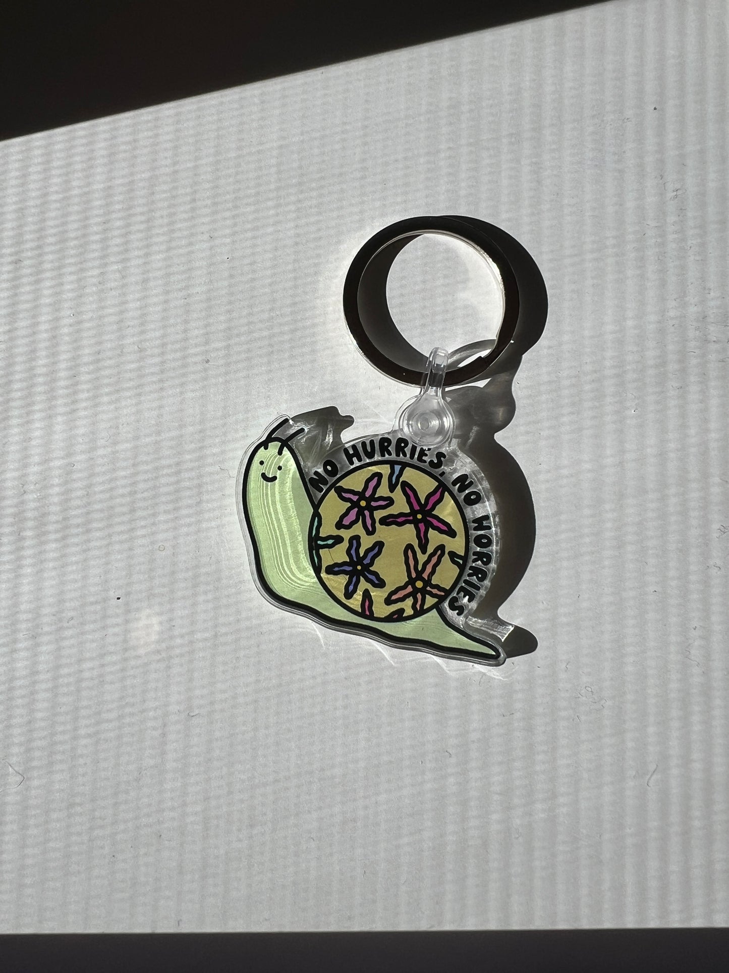 No Hurries Harold The Snail Keychain