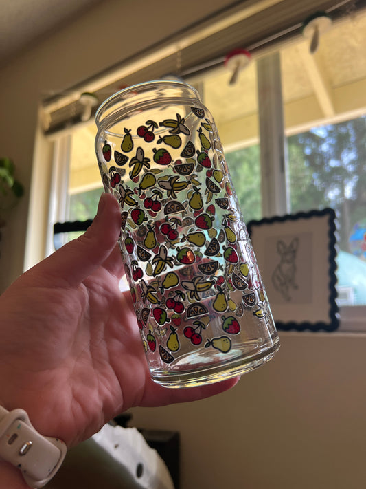 Fruit Salad Glass Can Cup