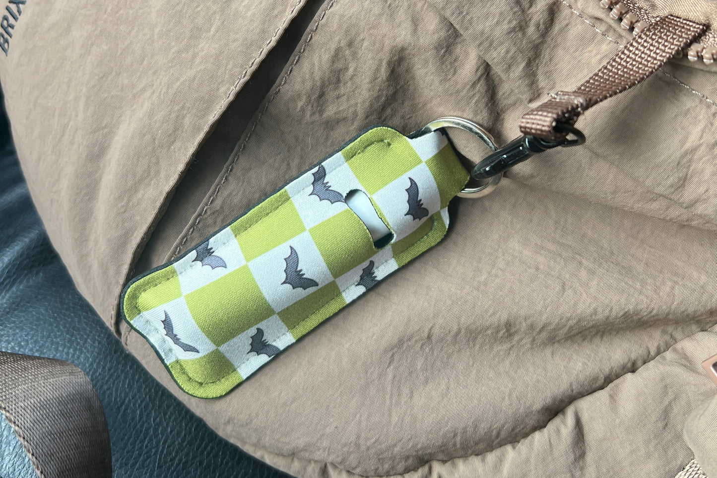Checkered Bats Chapstick Keeper