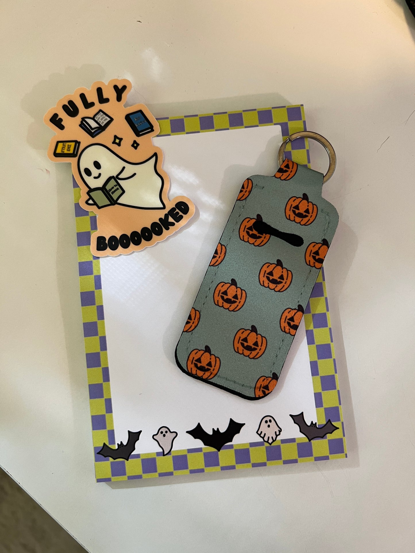 Spooky Checkered Sticky Note Pad