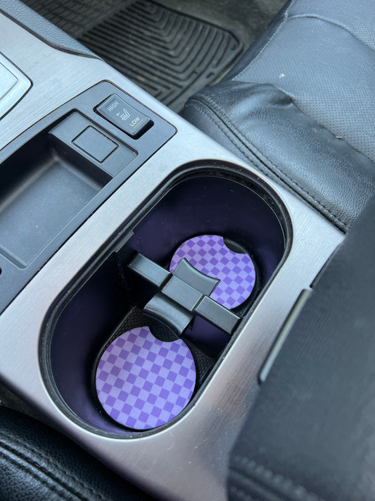 Double Purple Car Coasters